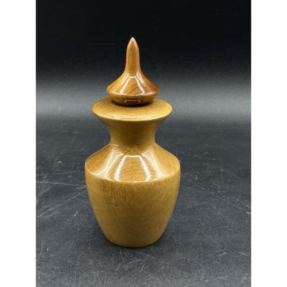 Lakeshore Myrtlewood Other - Lakeshore Oregon Myrtlewood Perfume Bottle Empty Glass Vial Insert Hand Carved